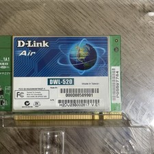 D-Link Air DWL-520 11 Mbps Wireless PCI Network Adapter Card w/ Antenna picture
