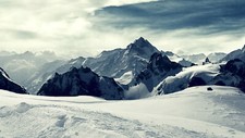 Landscape snow winter mountains nature photography Custom Gaming Mat Desk picture