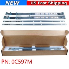 Dell 0C597M 2/4 Post 1U Static Rackmount Kit R230 R240 R250 RR410 R310 R420 R430 picture