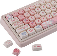 PBT Keycaps,125 Keys Rouge Kitten Custom MOA Profile Keycaps | picture