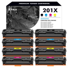 8PK CF400X Toner Set for HP 201X Color LaserJet Pro MFP M277dw M252dw M252 CF400 picture