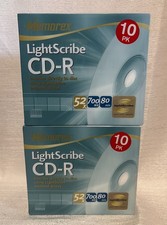 NEW SEALED Memorex LightScribe CD-R 52x 700mb 80 Minute Recordable 20 Discs picture
