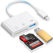 SD Card Reader for iPhone, 3-in-1 Lightning to SD Card Reader for iPhone  picture