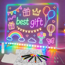 LED Note Board with Colors 16 in Drawing Tablet 6 Modes 8 Light Colors picture
