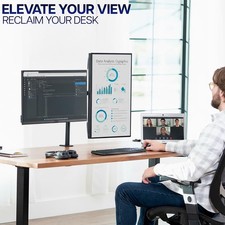 VIVO STAND-V002 Dual Monitor Arm - Black picture