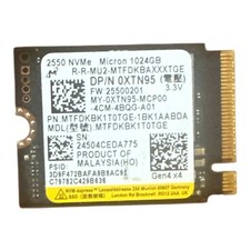 Micron 2550 NVMe 1024GB 0XTN95 Drive 99 % health and 100% Performace  Tested picture