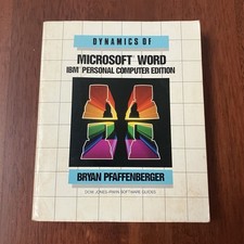 Dynamics Of Microsoft Word Vintage Computing Book 1986 1st Ed 1st Print picture