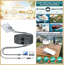 Starlink Mini 2-in-1 Ethernet Power Cable 32.8FT 10M Gigabit 10A Waterproof picture
