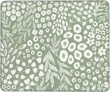 Floral Mouse Pad -  Green, Aesthetic, Small 8.3 * 10.3 Inches picture