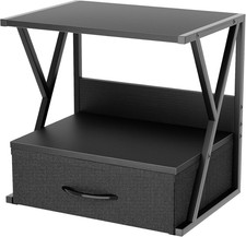Printer Stand for Desk with Storage Drawer, 2 Tier Desktop Or Under Desk Shelf picture