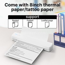 Wireless Thermal Printer with Tattoo Paper, Inkless Portable Thermal Printer picture