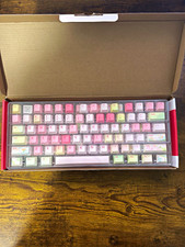 Double Shot Keycaps Set Pink/White/Green English QWERTY Mechanical Keyboard picture