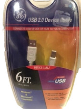 GE USB 2.0 Device Cable 6FT. A Plug - B Plug new picture