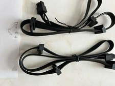 2X  Corsair 6 Pin to 3x SATA Drive power Cable for  corsair RM850X RM750X,ORIGIN picture