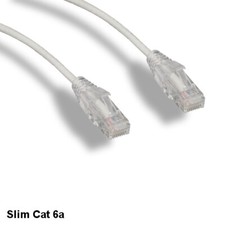 Kentek White 15' Slim CAT 6a Cable UTP Patch Snagless 10Gbps 28AWG RJ45 Ethernet picture