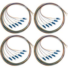 4 PCS 1.5M 6 Strand Singlemode 9/125 LCUPC Fiber Optic Pigtail Cable picture