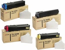Set of 4 New Factory Sealed Genuine Kyocera TK-502 KCMY Toner Cartridges  picture