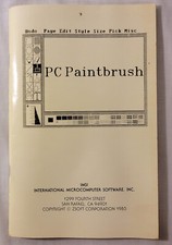 Zsoft PC Paintbrush user manual 1985 picture