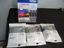 Brother LC401XL3PK 500 Page-Yield High Ink- Cyan/Magenta/Yellow 3/PK New 2028.07 picture