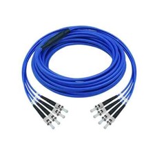 100M Indoor Armored ST-ST 4 Strand Single-Mode 9/125 Fiber Patch Cord-65356 picture