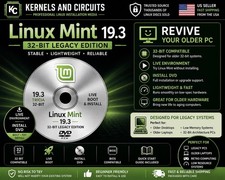 Linux Mint 19.3 32-Bit DVD Live Boot Install Disc for Older Legacy PC Revival picture