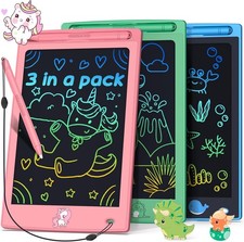 3 Pack LCD Writing Tablets Toy Set for Kids with Dinosaur & Unicorn Designs picture