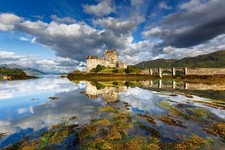 Landscape nature castle architecture old bridge lake Custom Gaming Mat Desk picture