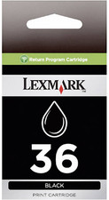 Genuine Black Lexmark 36 Ink Cartridge Box X Series X5650 X6650 Z Series Z2420 picture