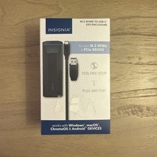 Insignia NS-PCNVMEHDE M.2 NVMe to USB-C SSD Enclosure - Black New Open Box picture