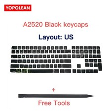Original A2520 Keycaps For Apple iMac Magic A2520 Keyboard Repair Black Key picture