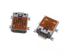 2x New Philips 10-Pin Mini-AB USB Socket 5P Female SMD Repair Replacement Por... picture