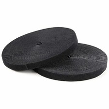 StarTech 100ft (30.5m) Hook and Loop Roll, Black, Cut-to-Size Reusable Cable picture