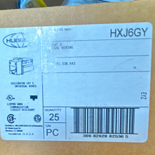 Hubbell Cat 6 Universal Wiring RJ-45 Ethernet Female Jack Gray HXJ6GY picture