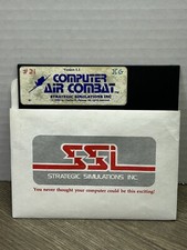 Computer Air Combat 5.25 Floppy Disc Apple II Strategic Simulations Vintage 1980 picture