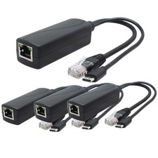 4 PCS Active PoE To USB C Splitter 48V To 5V 2.4A 10/100Mbps Adapter picture