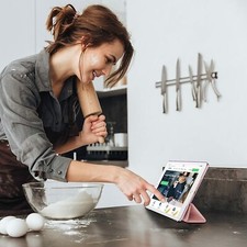 Infiland iPad 10.2 2019/2020 Case, Shell Cover with Rose-gold Translucent Back picture