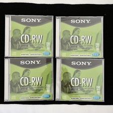 Sony CD-RW 4  Disc's 700MB 80 Minute Rewritable Used (formatted) multi speed picture