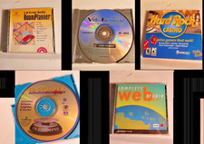 Lot 5 VIntage PC Software Pieces-CD Stomper-Video Factory-WebStudio-Room Planner picture