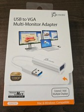 NEW j5create USB to VGA Multi-Monitor Adapter JUA214 For Windows And Mac OS picture