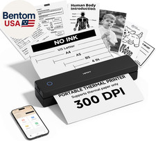 Inkless Portable Printer Wireless for Travel,Thermal Printer Supports 8.5