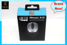 ADESSO A10 iMouse Antimicrobial Wireless Mouse, Black/Silver. Brand New, Sealed picture