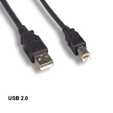 KNTK 1ft USB 2.0 Type A to B Cable 28AWG Scanner Printer Charge Data Black Color picture