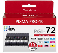 10-PACK Ink Cartridge Set PGI-72 (All Colors) for Canon PIXMA PRO-10 Printer picture