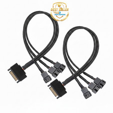 2pcs SATA to 3/4 Pin PWM Fan Power Adapter Cable 12V PC Case Cooling Splitter 15 picture