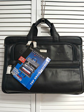 NWT Vintage U.S. Luggage New York Leather Computer Briefcase Portfolio D941-4 picture