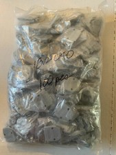 Lot 100  DB25 Male Solder D Sub Connectors & Grey Plastic Hood/Cover NEW picture