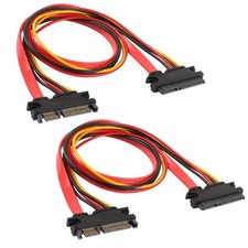 22Pin SATA Power Extension Cable, 2Pack SATA 22Pin (7+15) Male to Female Data... picture