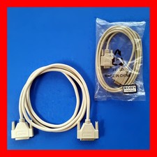 2 pc Set RS-232 Serial Port Cable 25-Pin DB25 9-Pin DB9 Male to Female Lot USA picture