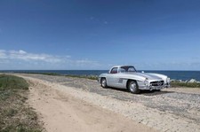 Cars 1958 mercedes benz 300sl roadster Desk Mat Stitched picture