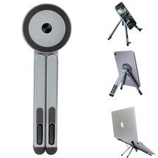 3-in-1 Foldable Magnetic Stand for Laptop, Tablet & Phone, Grey picture